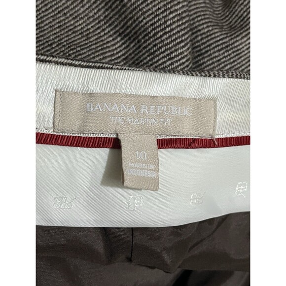 Banana Republic Pants Wide Leg Dress Slacks Martin Fit Tweed Wool Blend Women 10 - Picture 5 of 6